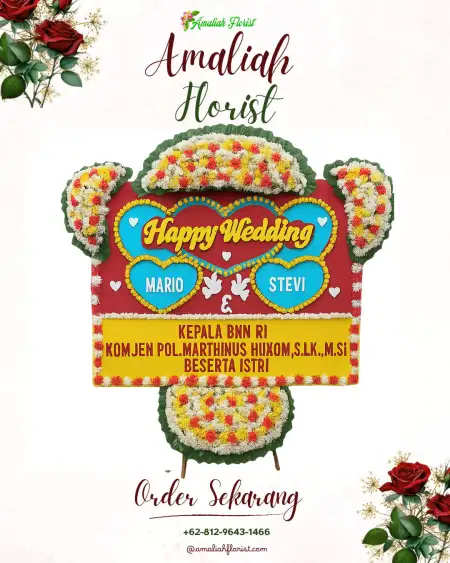 Papan Bunga Pernikahan Dalang